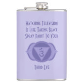 Paarse Derde Eye Chakra Quote Flask Heupfles (Voorkant)