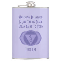 Paarse Derde Eye Chakra Quote Flask
