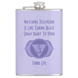 Paarse Derde Eye Chakra Quote Flask Heupfles