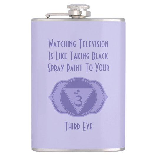 Paarse Derde Eye Chakra Quote Flask Heupfles (Voorkant)