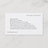 Paarse Dervish Abstracte Kunst Afsprakenkaartje (Achterkant)