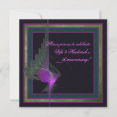 Paarse Dervish Abstracte Kunst Kaart (Voorkant)