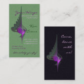 Paarse Dervish Abstracte Kunst Visitekaartje (Voorkant / Achterkant)