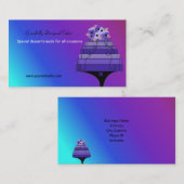 Paarse designer Cake Visitekaartje (Voorkant / Achterkant)