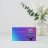 Paarse designer Cake Visitekaartje (Staand voorkant)