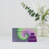 Paarse designer Cake Visitekaartje (Staand voorkant)