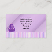 Paarse designer Cake Visitekaartje (Achterkant)