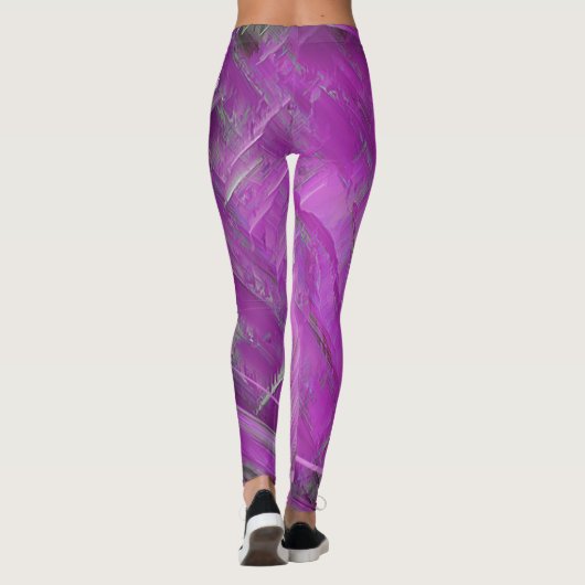 Paarse Designer Leggings (Achterkant)