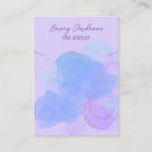 Paarse Designer Sieraden Ketting Holder Display Visitekaartje (Voorkant)