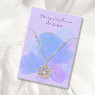 Paarse Designer Sieraden Ketting Holder Display Visitekaartje