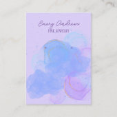 Paarse Designer Sieraden Oorbel Houder Display Visitekaartje (Voorkant)