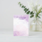 Paarse Designer Sieraden Oorbel Houder Display Visitekaartje (Staand voorkant)