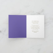 Paarse diagonale strepen Foto modern Afstuderen Bedankkaart (Binnen)