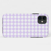 Paarse diamant geruite patroon Case-Mate iPhone case (Achterkant (horizontaal))