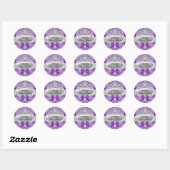 Paarse Diamant & Tiara Sweet 16 Sticker (Vel)