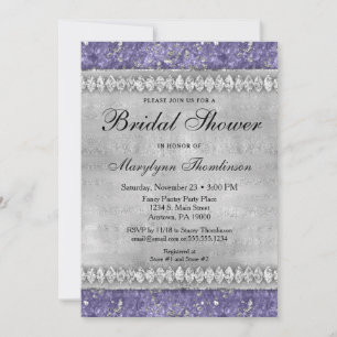 Paarse diamanten bridal Shower Noviver Kaart