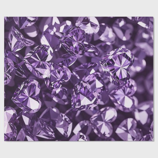 Paarse diamanten cadeaupapier (Vlak)