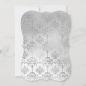 Paarse Diamanten Damask Sweet 16 Uitnodiging (Achterkant)