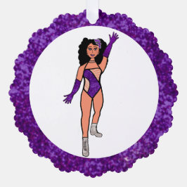Paarse & Diamanten Danser Ornament Kaart B