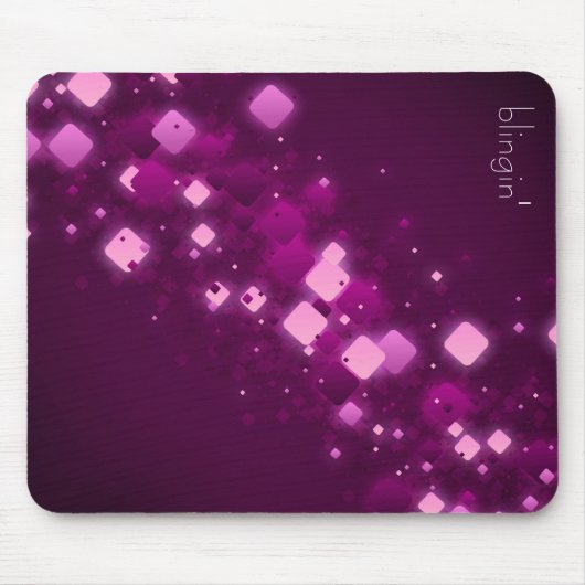 Paarse diamanten en blingin-mousepad muismat (Voorkant)