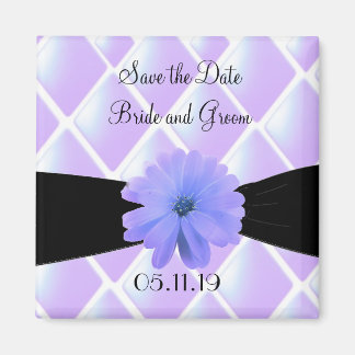 Paarse diamanten en bloem magneet