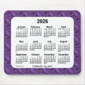 paarse diamanten kalender 2026 van de Janz-Muismat Muismat (Voorkant)