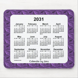 paarse diamanten kalender 2031 van Janz Muismat