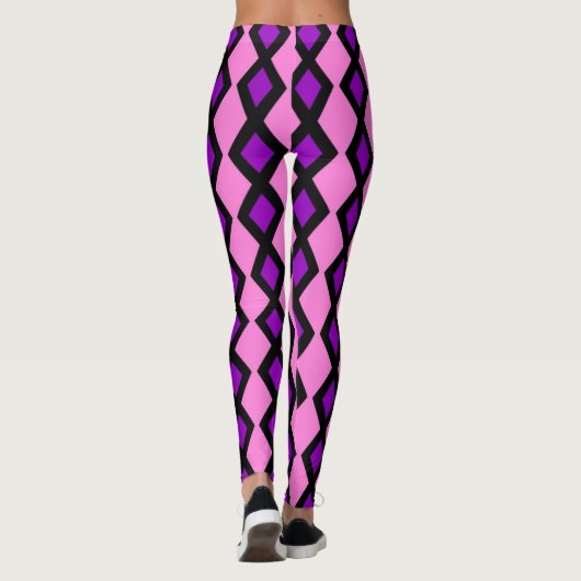 paarse diamanten leggings (Achterkant)