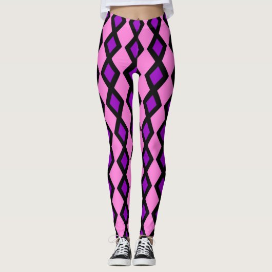 paarse diamanten leggings (Voorkant)