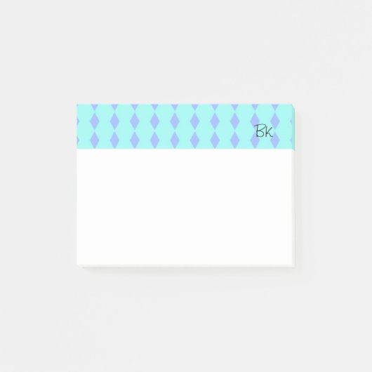 Paarse diamanten met Initialen Post-it® Notes (Voorkant)