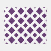 Paarse diamanten op wit fleece deken (Voorkant (Horizontaal))