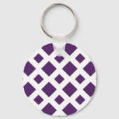 Paarse diamanten op wit sleutelhanger (Voorkant)