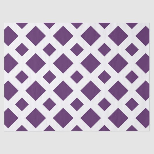 Paarse diamanten op witteboardpapier tissuepapier (Voorkant)