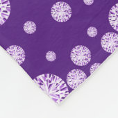 Paarse diamanten schenden luxe monogram initialen fleece deken (Hoek)