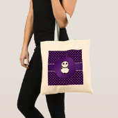Paarse diamanten van Cute panda Tote Bag (Voorkant (product))