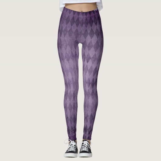  paarse diamanten vrouwen lavender leggings (Voorkant)
