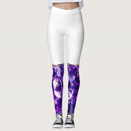 Paarse diamantLeggings Leggings (Voorkant)