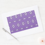 Paarse diamantstrepen rechthoekige sticker (Envelop)