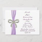 Paarse Diamond Bow Bachelorette Kaart (Voorkant)