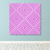 Paarse Diamond Chevron @ Emporiomoffa Canvas Afdruk (Insitu (Houten vloer))