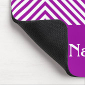 Paarse Diamond Chevron met eigen naam Muismat (Hoek)