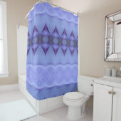 Paarse Diamond Ikat Douchegordijn (In situ)