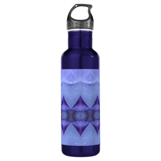 Paarse Diamond Ikat Yoga Mat Waterfles (Voorkant)