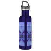 Paarse Diamond Ikat Yoga Mat Waterfles (Achterkant)