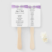 Paarse Diamond Infinity Trouwprogramma Fans Handwaaier (Voorkant en achterkant)