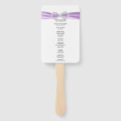 Paarse Diamond Infinity Trouwprogramma Fans Handwaaier (Achterkant)