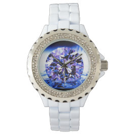 Paarse Diamond Lady's Watch Horloge