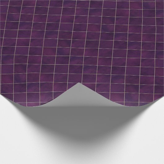 Paarse Diamond Luxury Wrapping Paper Cadeaupapier (Hoek)