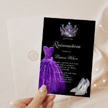 Paarse Diamond Queen Exclusive Quinceañera