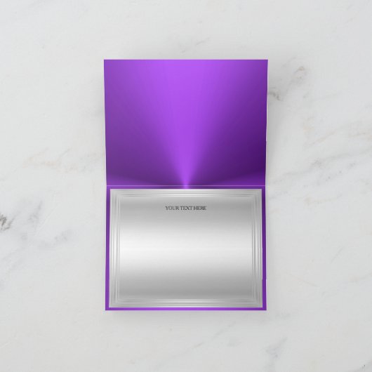 Paarse Diamond & Tiara bedankkaart (Binnen)